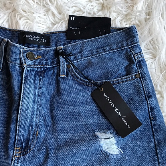 Just black denim cut off jeans size 31 - Picture 2 of 3